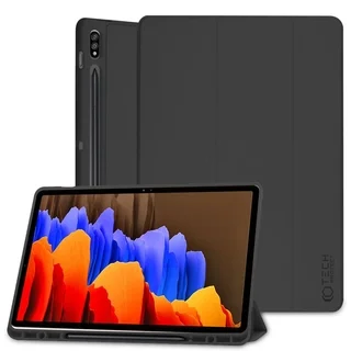 Tablettok Samsung Galaxy Tab S7 FE (SM-T730, SM-T733, SM-T736B) - fekete smart case tablet tok ceruza tartóval