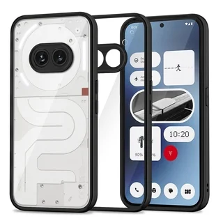 Telefontok Nothing Phone (2a) - Tech-Protect Magmat műanyag hátlap tok, fekete szilikon kerettel
