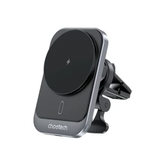 Telefontartó: Choetech T206-F - Univerzális wireless töltős, szellőzőrácsra rögzíthető mágneses autós telefontartó