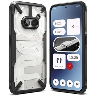 Telefontok Nothing Phone (2a) - Ringke Fusion X átlátszó/fekete hibrid hátlap tok