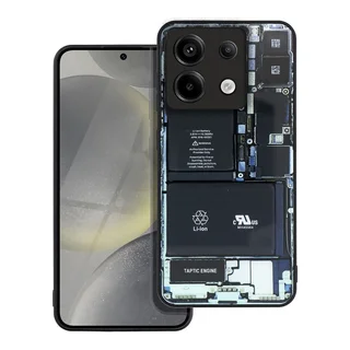 Telefontok Xiaomi Redmi Note 13 5G - Tech design1 - mintás műanyag hátlap tok, szilikon kerettel