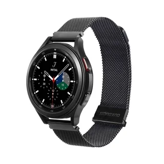 Huawei Watch GT3 Pro (46 mm) okosóra szíj - Dux Ducis Milanese - mágneses fekete fémszíj (22 mm)