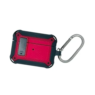 Airpods Pro 1 tartó: Nitro piros / fekete tok, karabinerrel