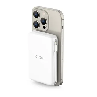 TECH-PROTECT PB31 powerbank - MagSafe kompatibilis powerbank 10000mAh, fehér