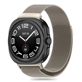 Samsung Galaxy Watch ULTRA 2024 / 2025 (47 mm) - TECH-PROTECT Milaneseband - mágneses homokszínű fémszíj