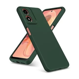 Motorola Moto E14 telefontok - zöld szilikon hátlap tok