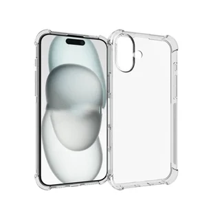 iPhone 16 Plus telefontok - ütésálló átlátszó hátlap tok ﻿