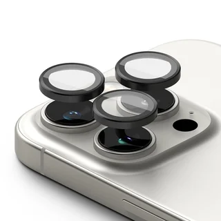 Üvegfólia iPhone 16 Pro - RINGKE kamera üvegfólia fekete kerettel/gyűrűvel (2 szett)