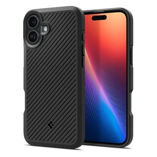 Telefontok iPhone 16 - SPIGEN CORE ARMOR - fekete szilikon tok