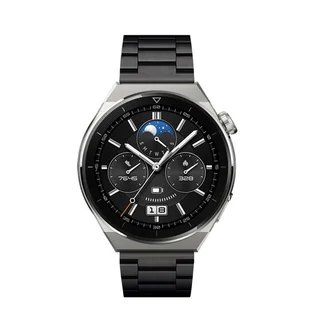 Huawei Watch GT 5 (46 mm) okosóra szíj - F- Design FS06 - fekete fém szíj (szíj szélesség: 22 mm)