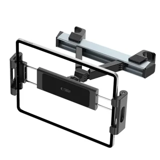 Tech- Protect V3 - fejtámlára rögzíthető, 360 fokban elforgatható fekete tablet tartó ﻿