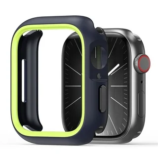 Dux Ducis Bamo - műanyag védő keret Apple Watch 7/8/9 (45 mm) okosórához fekete/zöld ﻿