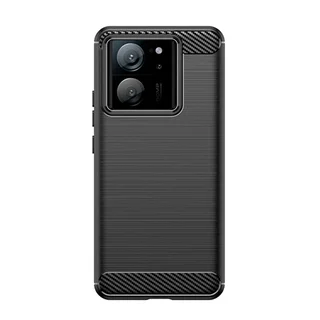 Xiaomi 13T 5G Telefontok - Carbon Fiber fekete szilikon hátlap tok