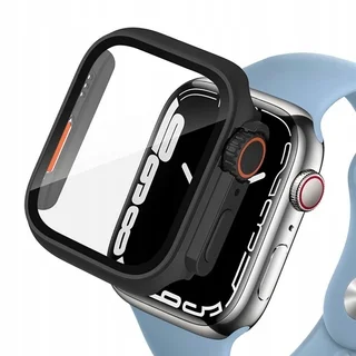 Tech-Protect Defense360 - fekete/narancs műanyag/üveg védő tok Apple Watch 10 / 11 (46mm) okosórához