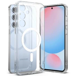 Telefontok Samsung Galaxy S24 FE - Ringke Fusion Magnetic - magsafe kompatibilis átlátszó hátlap tok