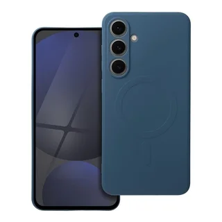 Samsung Galaxy S24 FE telefontok - MagSafe kompatibilis kék szilikon hátlap tok