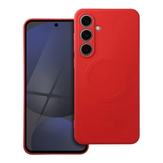 Samsung Galaxy S24 FE telefontok - MagSafe kompatibilis pioros szilikon hátlap tok