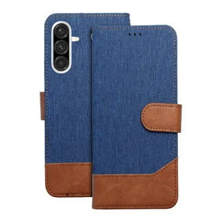 Samsung Galaxy A36 5G telefontok - Jeans - kék/barna ráhajtófüles könyvtok