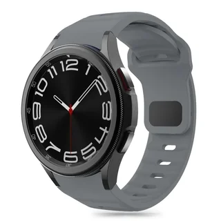 Samsung Galaxy Watch 5 / 5 Pro (40 / 44 / 45 mm) okosóra szíj - Tech- Protect IconBand Line - szürke színű szilikon szíj (szíj szélesség: 20 mm) ﻿