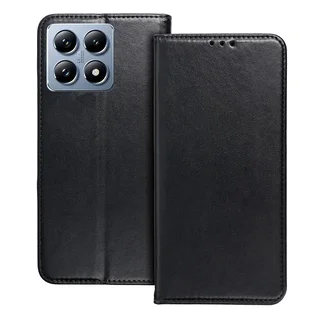 Xiaomi 14T 5G telefontok - Smart Magnetic fekete szilikon keretes mágneses könyvtok