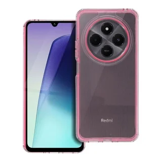 Telefontok Xiaomi Redmi 14C - Matrix Clear - áttetsző pink ütésálló plexi hátlap tok