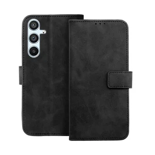 Samsung Galaxy S25 telefontok - Forcell Tender - fekete ráhajtófüles könyvtok