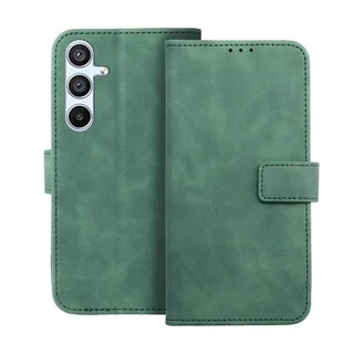 Samsung Galaxy S25 telefontok - Forcell Tender - zöld ráhajtófüles könyvtok