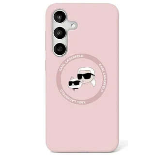 Samsung Galaxy S25+ (S25 Plus) telefontok - Karl Lagerfeld és Choupette - pink MagSafe kompatibilis hátlap tok