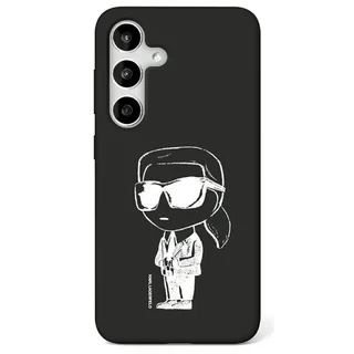 Samsung Galaxy S25 telefontok - Karl Lagerfeld Graffiti Iconic - fekete hátlap tok