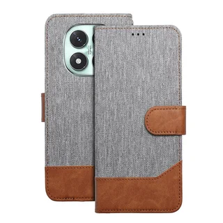 Xiaomi Redmi Note 14 Pro+ 5G telefontok - Jeans - szürke/barna ráhajtófüles könyvtok