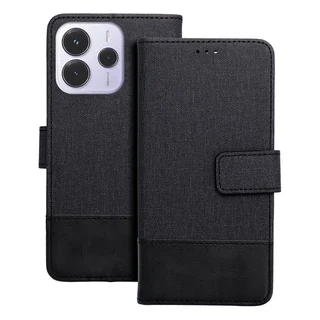 Xiaomi Redmi Note 14 4G / LTE telefontok - Jeans - fekete ráhajtófüles könyvtok
