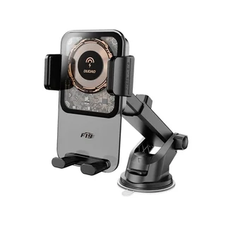 Dudao F19 - univerzális, tapadókorongos / szellőzőre szerelhető Magsafe Wireless töltős, fekete autóstartó