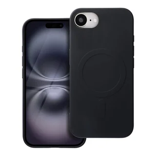 iPhone 16e telefontok - MagSafe kompatibilis fekete szilikon hátlap tok