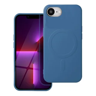 Telefontok iPhone 16e - MagSafe kompatibilis kék szilikon hátlap tok