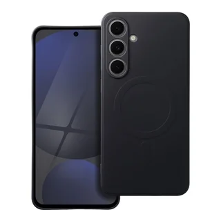 Telefontok Samsung Galaxy A56 5G - MagSafe kompatibilis fekete szilikon hátlap tok