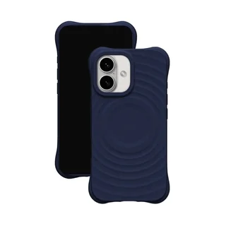 iPhone 16 telefontok - Pastel Wave - MagSafe kompatibilis kék szilikon hátlap tok