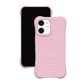 iPhone 12 telefontok - Pastel Wave - MagSafe kompatibilis pink szilikon hátlap tok ﻿