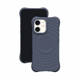 iPhone 12 telefontok - Pastel Wave - MagSafe kompatibilis szürkéskék szilikon hátlap tok