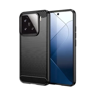 Xiaomi 15 5G telefontok - Carbon Fiber fekete szilikon hátlap tok
