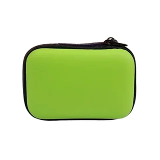 Digitális kiegészítő tároló tok - zöld, cipzáras