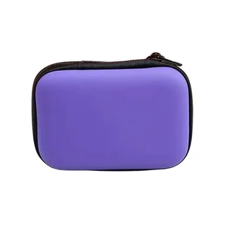 Digitális kiegészítő tároló tok - lila, cipzáras