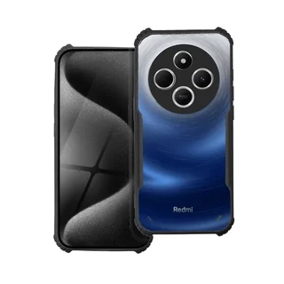 Telefontok Xiaomi POCO C75 - fekete / átlátszó ütésálló hátlap tok