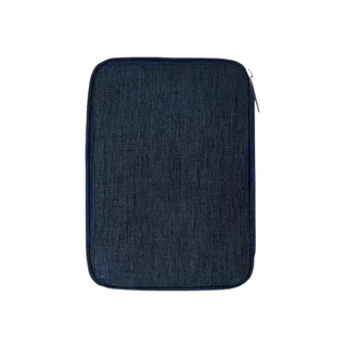 Univerzális táska digitális kiegészítőkhöz, cipzáras - kék