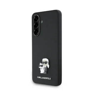 Telefontok Samsung Galaxy A36 5G - Karl Lagerfeld - Karl & Choupette - hátlap tok, fekete