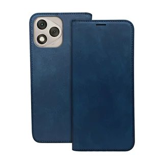 Honor 400 Lite 5G telefontok - Suede - kék mágneses szilikon keretes könyvtok ﻿