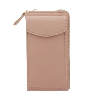 Univerzális telefontartó és pénztárca táska - púder pink