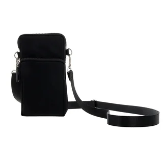 Univerzális telefontartó táska, csuklóra és vállra helyezhető - fekete