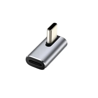 Tech-Protect Ultraboost Aa03 adapter - Type-C / Type-C (USB-C) porttal, 90°-ban elfordított, szürke