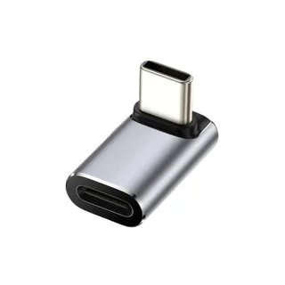 Tech-Protect Ultraboost Aa02 adapter - Type-C / Type-C (USB-C) porttal, 90°-ban elfordított, szürke