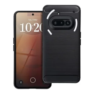 Nothing Phone (3a) telefontok - Carbon Fiber fekete szilikon hátlap tok